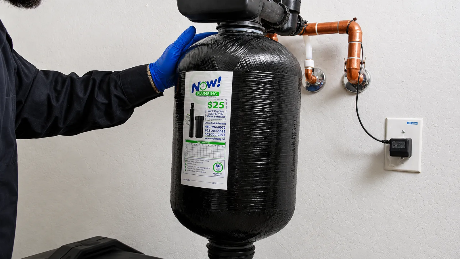 Now plumbing water softener installation